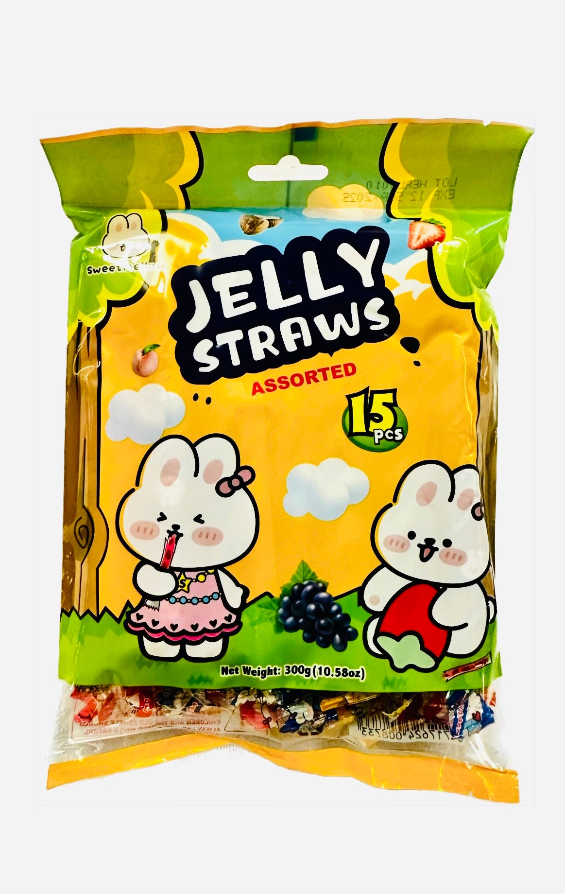 溏心萌萌 果冻条 混合口味 Jelly Sticks Assorted 4 Flavors TXMM 300g