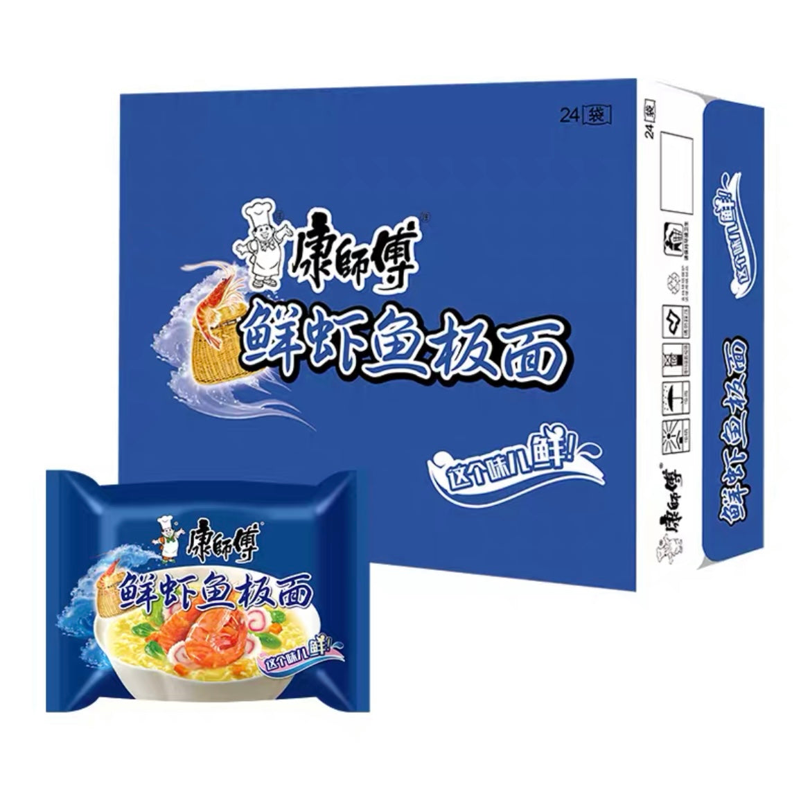 康师傅 鲜虾鱼板面 Instant Noodle Shrimp and Fish KSF 98g