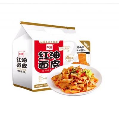 阿宽 红油面皮 麻辣味 Instant Noodle Spicy AKUAN 4*110g