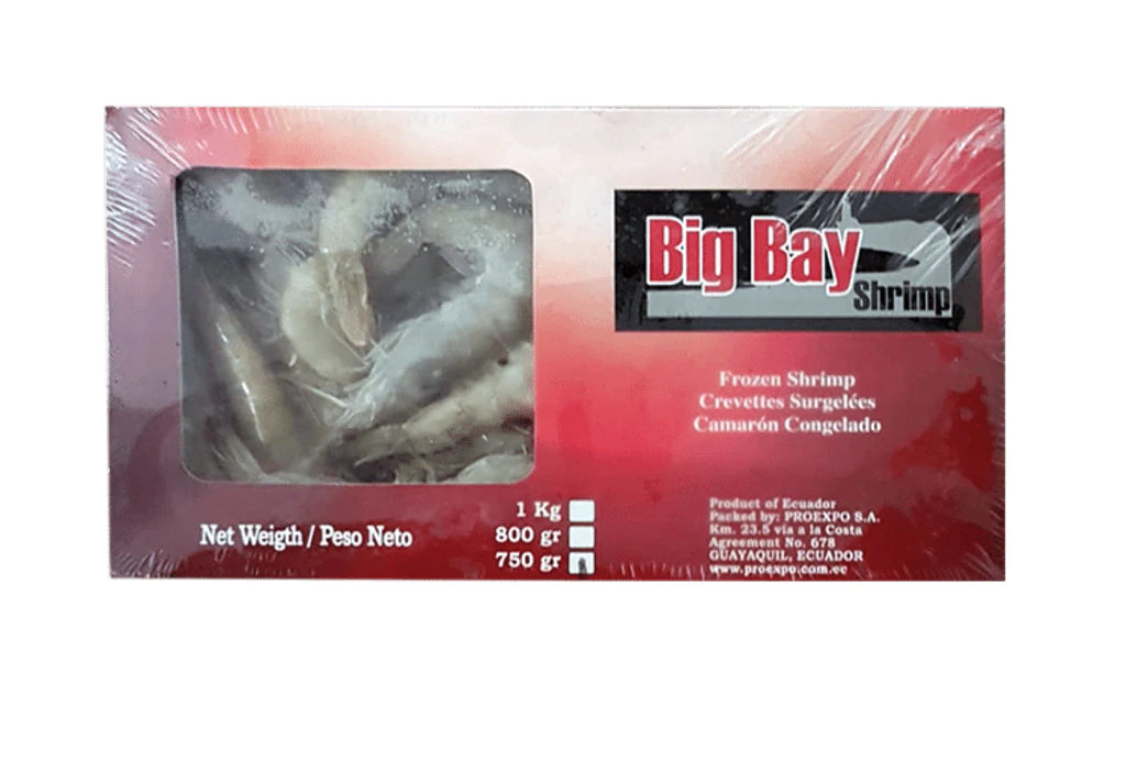 ❄ 冷冻带头大白虾 Shrimp Big Bay 30/40 1000g (只限自提或配送)