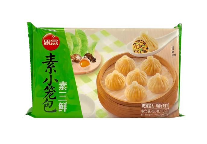 （特价）❄ 思念 素小笼包 素三鲜 Xiaolongbao Mixed Vegetables Synear 450g (只限自提或配送)